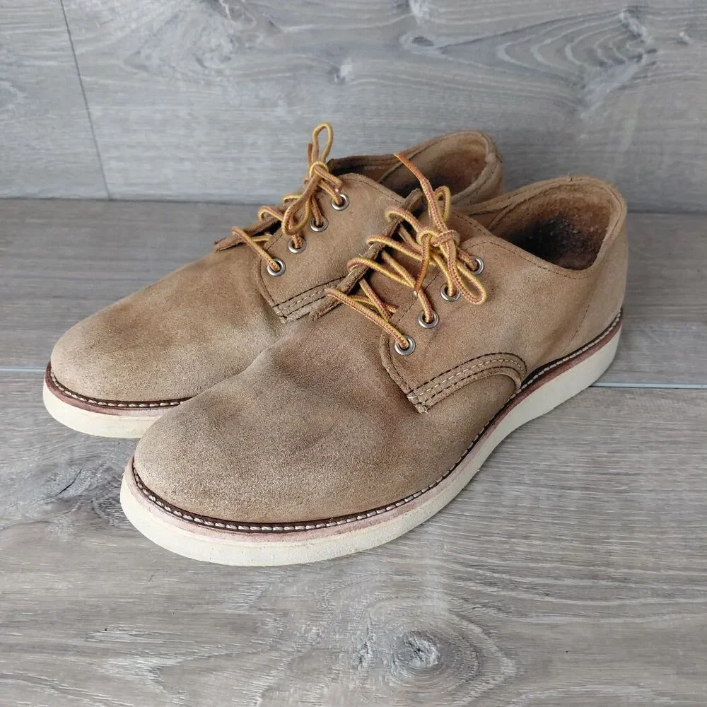 Red Wing 4534 Brown Foreman Hawthorne Suede Muleskinner Oxfords Shoes Mens 10.5